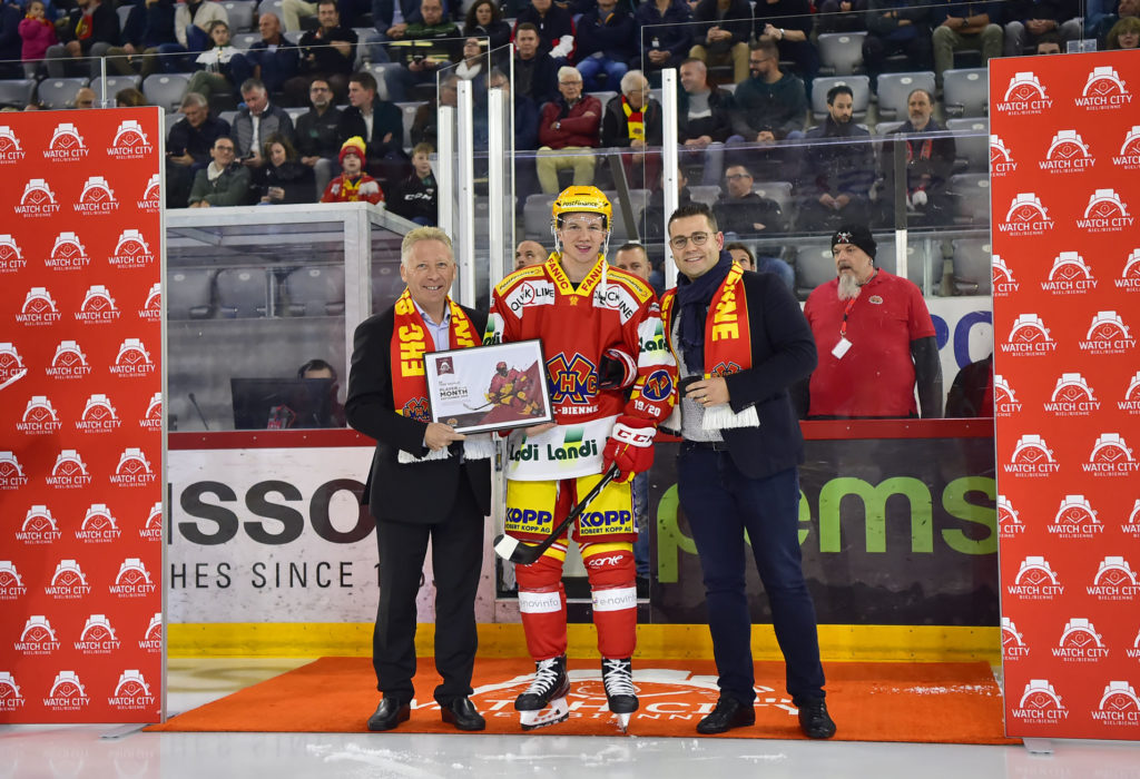 Meilleur joueur du mois au EHC Bienne