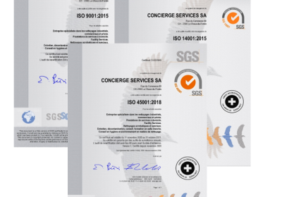 Nous sommes fiers de vous annoncer notre re-certification selon : ISO 9001, 14001 et 45001.